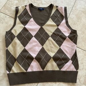 Plaid sweater vest